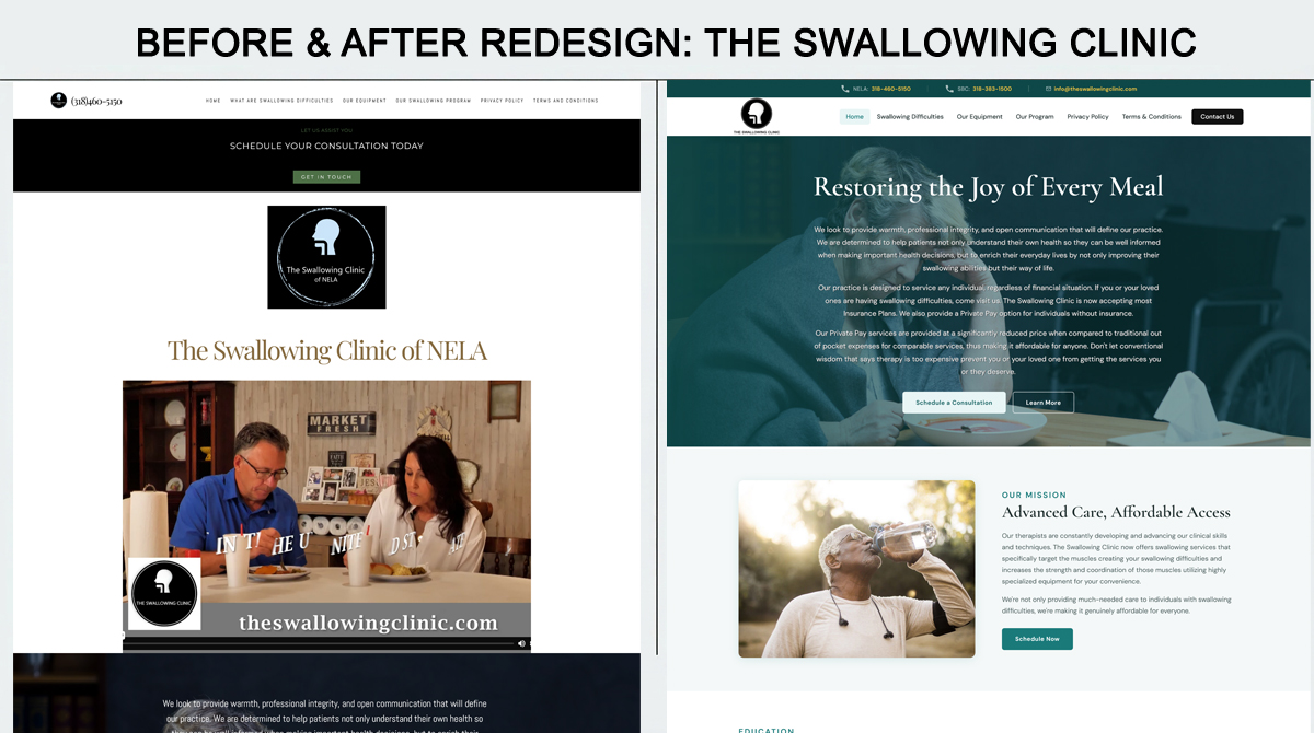 Old healthcare website design